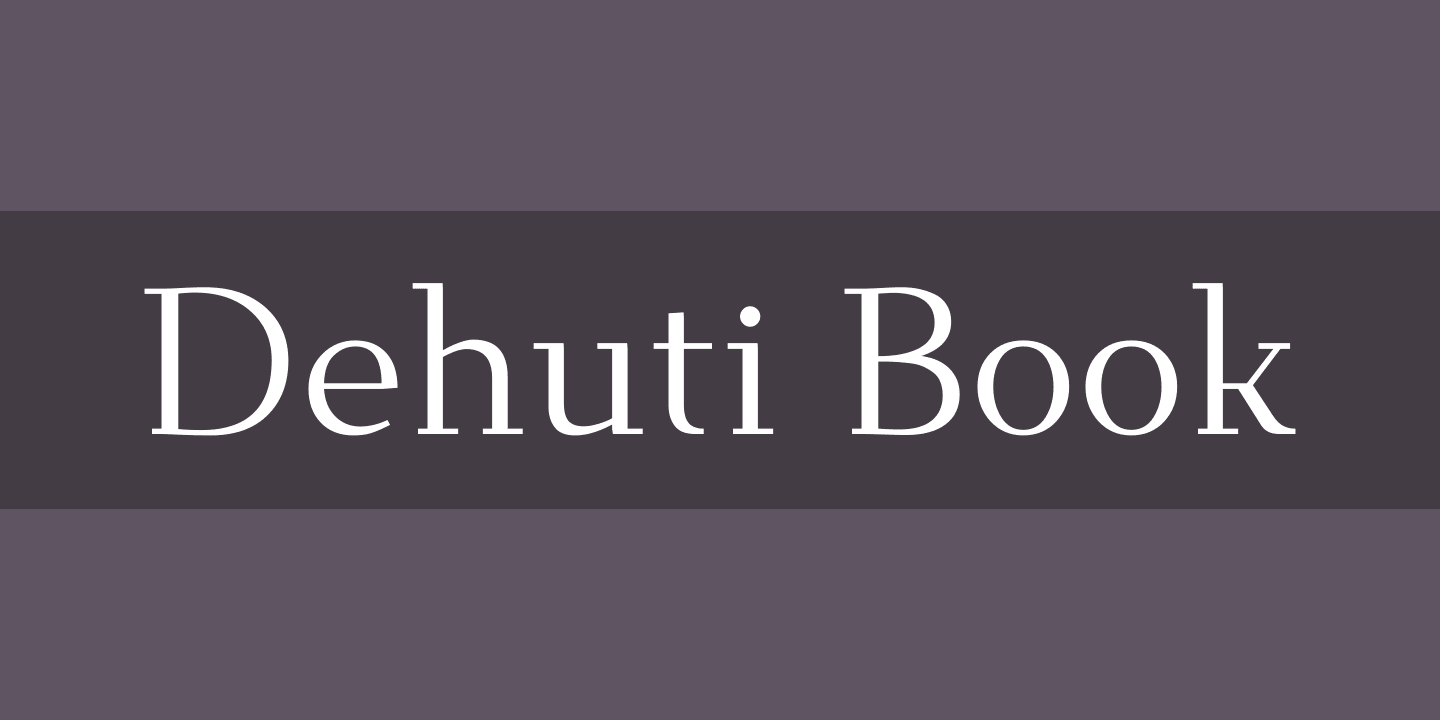 Пример шрифта Dehuti